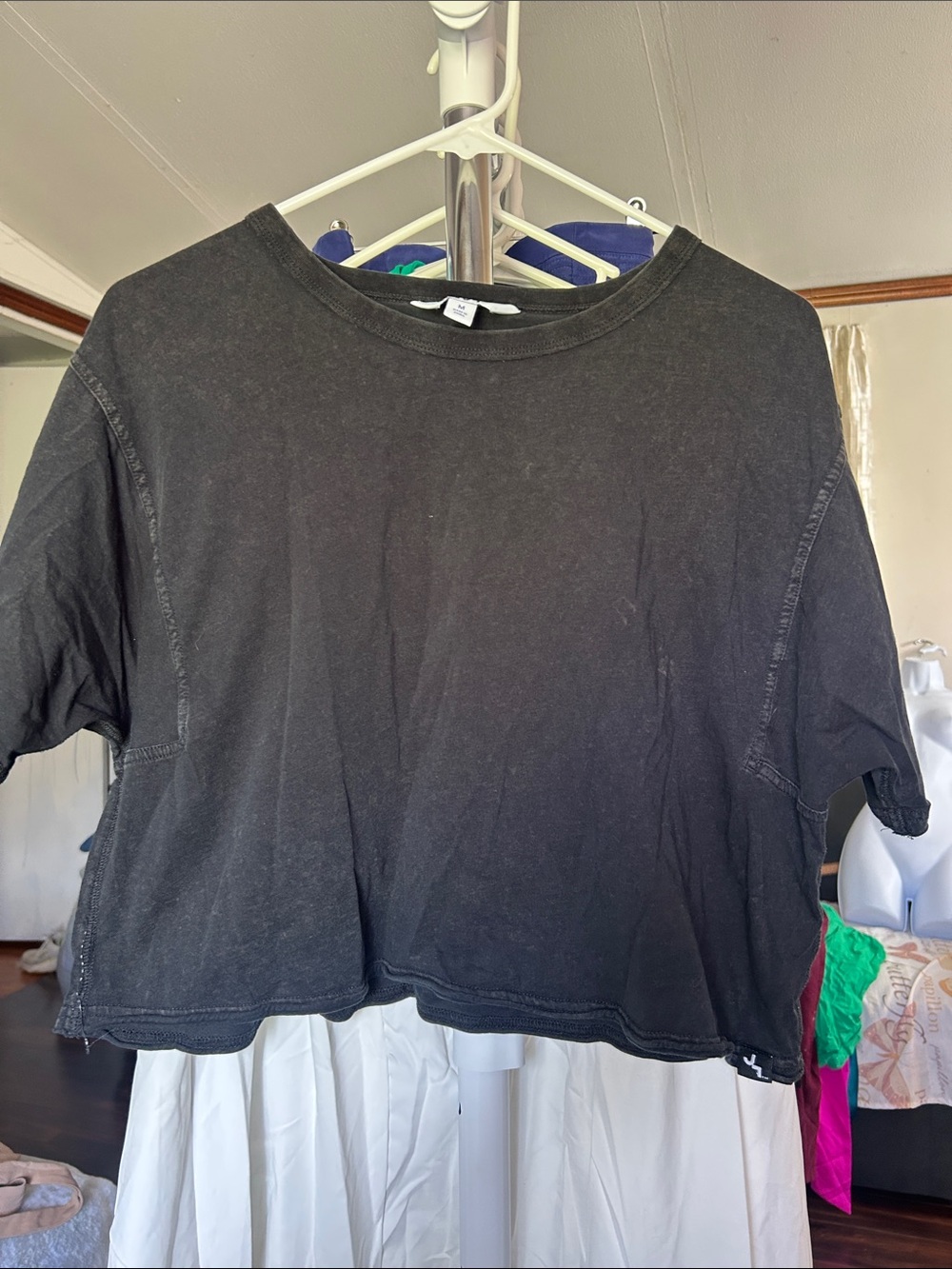 JoyLab Black Cropped Boxy Tee